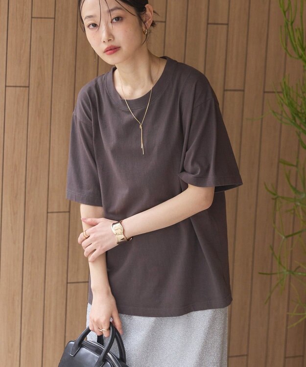 AMERICAN HOLIC ガーメントダイ加工無地Ｔシャツ Charcoal Gray