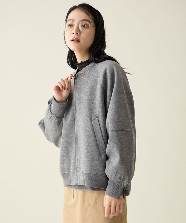 ANY サイドジップダンボールブルゾン グレー