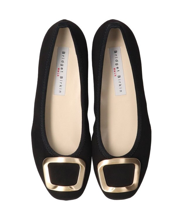 Bridget Birkin 【Bridget Birkin Walk】メタルバックルウォーキングパンプス ブラックスウェード