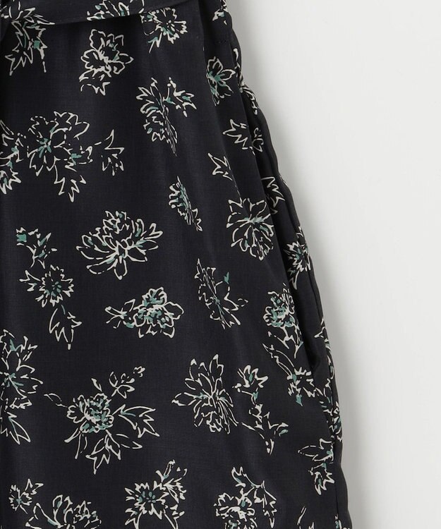 J.PRESS LADIES L 【WEB限定カラーあり・洗える】ラインフラワープリント ワンピース ネイビー系