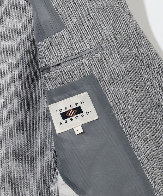 JOSEPH ABBOUD 【JAPANファブリック/清涼/軽量】和紙ラッセルジャージー ジャケット ライトグレー系