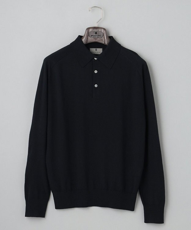 GOTAIRIKU ハイゲージ＿ニットポロ ブラック系