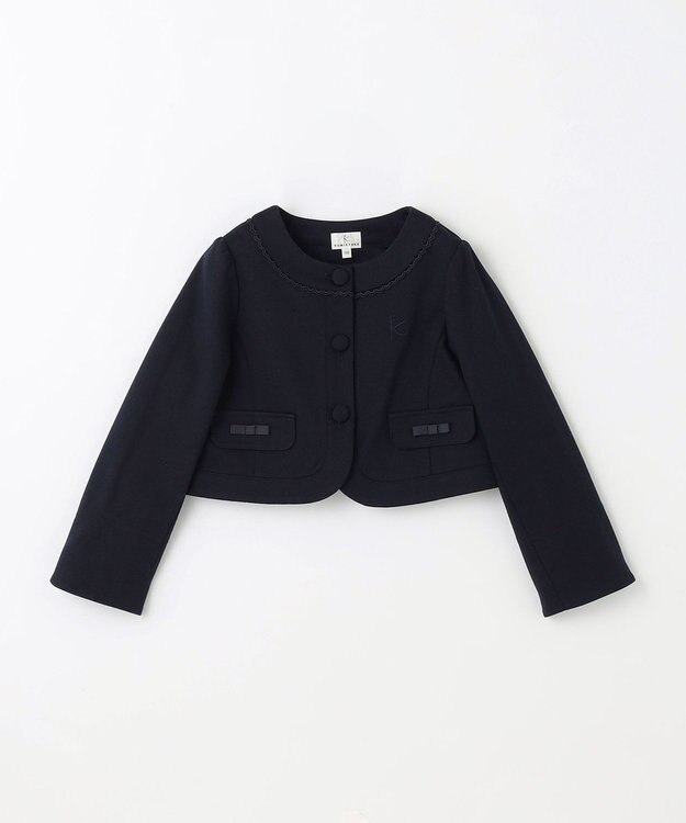 組曲 KIDS 【110-140㎝】ノーカラー ジャケット ネイビー