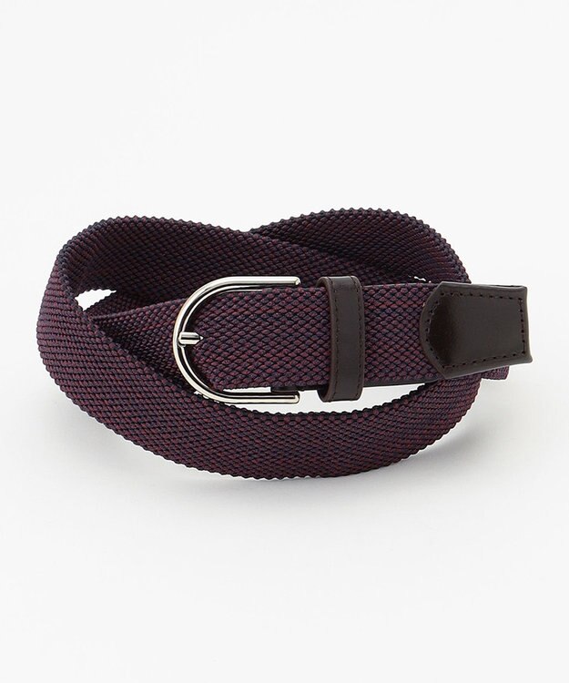 J.PRESS MEN ゴムメッシュベルト ワイン系