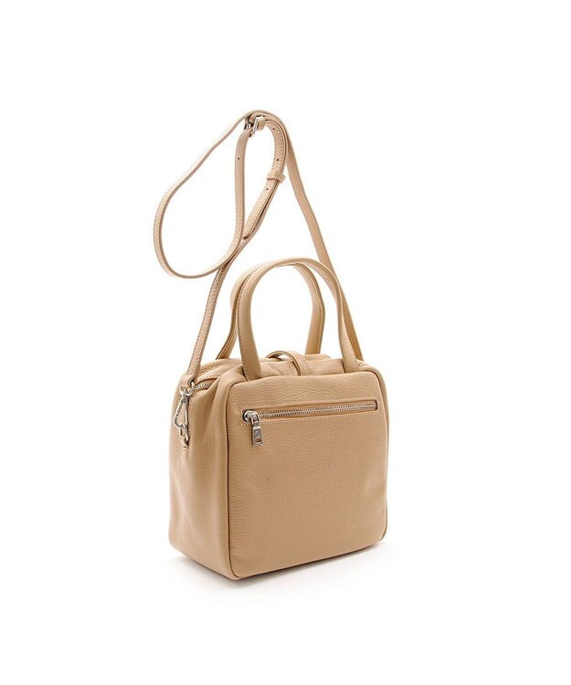 MioFIRANO ボックス本革ハンドバッグ 2WAY　fiLEAT フィリート BEIGE