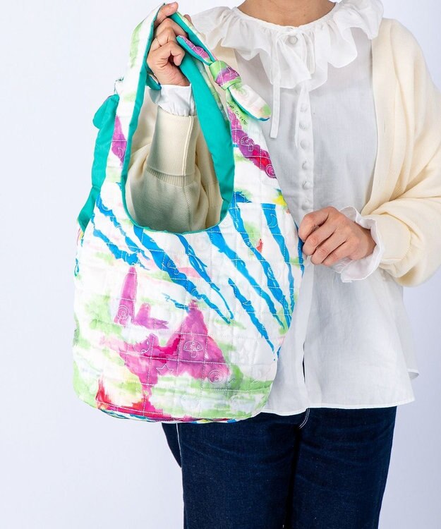 tsumori chisato CARRY Yama Kumo ハンドバッグ トートバッグ リバーシブル グリーン