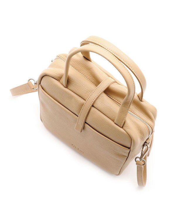 MioFIRANO ボックス本革ハンドバッグ 2WAY　fiLEAT フィリート BEIGE
