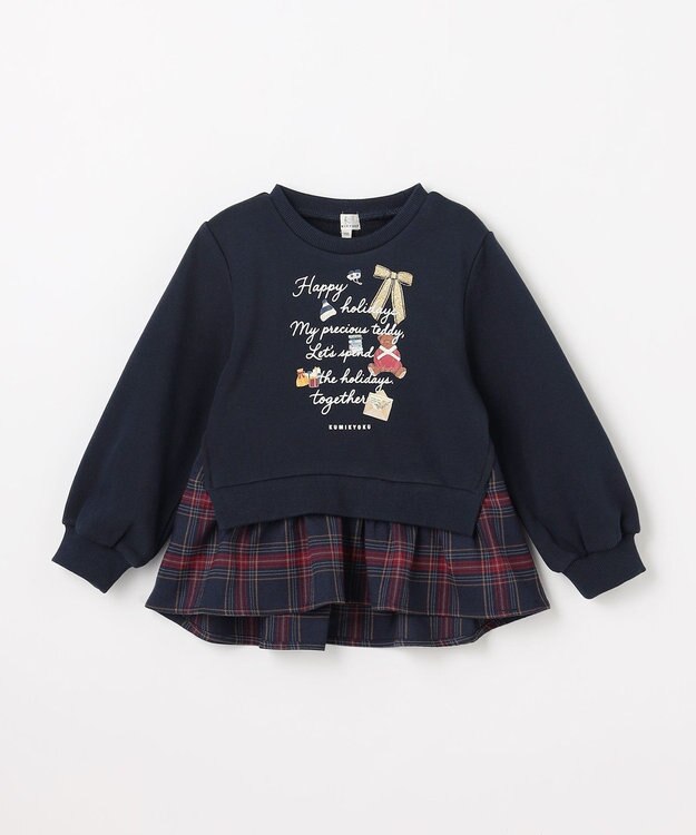 組曲 KIDS 【110-140㎝】 ホリデー トレーナー ネイビー