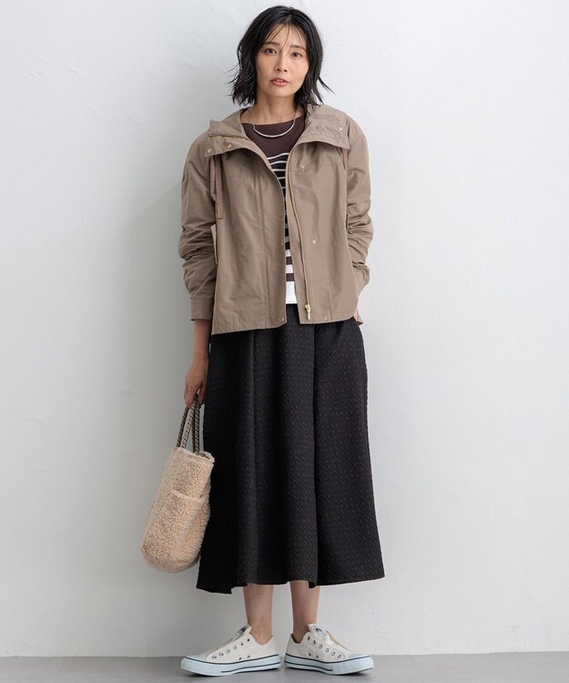 23区 S 【洗える】Armor-lux ベルスリーブボーダー カットソー ブラウン×オフ