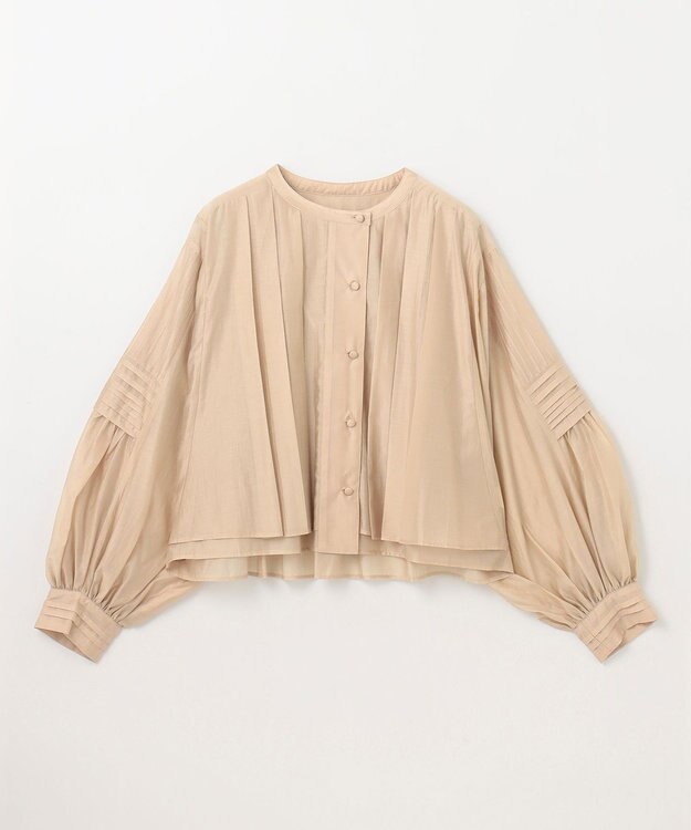 GRACE CONTINENTAL ピンタックショートブラウス ベージュ