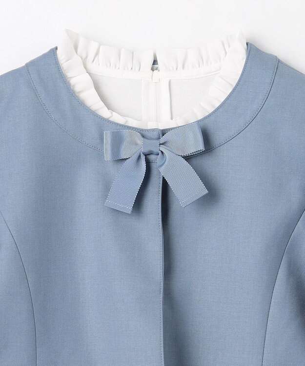 組曲 KIDS 【150-170㎝】 チェックワンピース＆T/Rジャケットセット サックスブルー