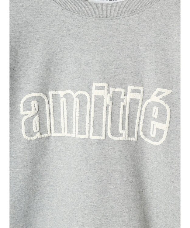 AMERICAN HOLIC 発泡ロゴポンチプルオーバー Light Gray Mixture