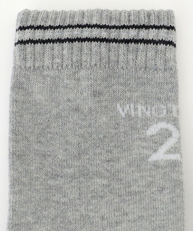 23区GOLF 【MEN】バックロゴ ハーフソックス ライトグレー系