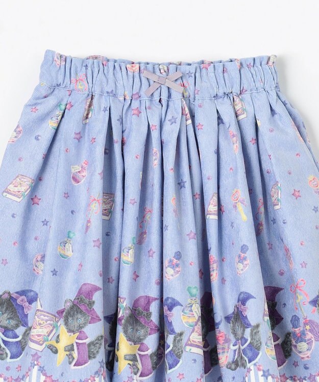 ANY KIDS マジカルキャットフレアスカート サックスブルー