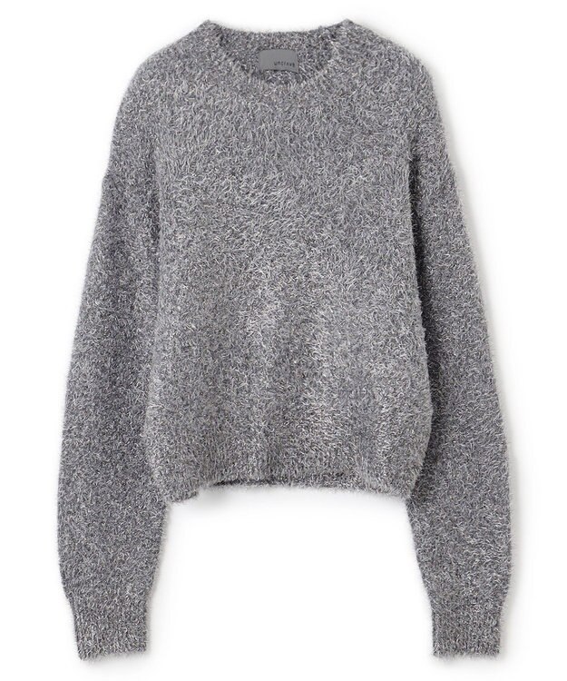 uncrave ラメ シャギー ニット プルオーバー（uncrave STANDARD） シルバー×チャコール