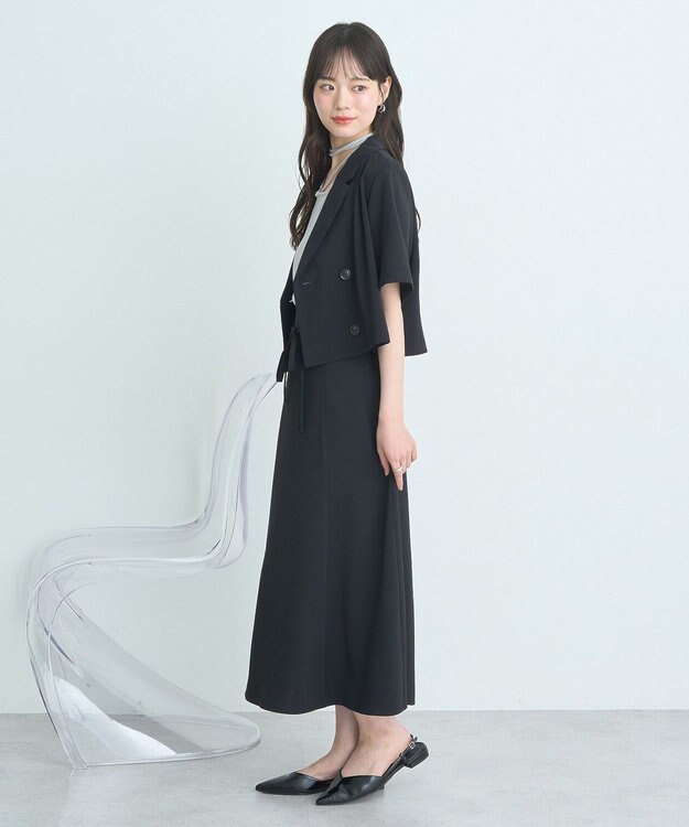 earth music&ecology ショートテーラードジャケット Black