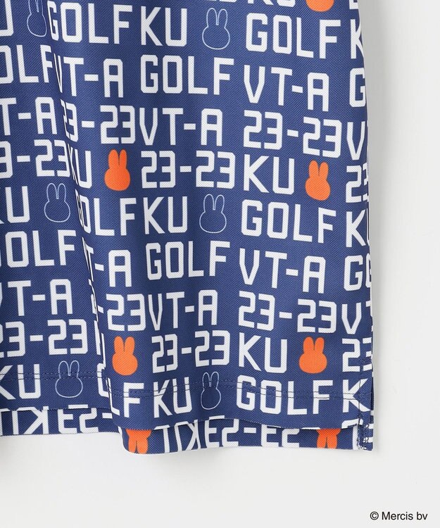 23区GOLF 【MEN】【吸水速乾/UVカット】ミッフィーロゴポロシャツ ブルー系5