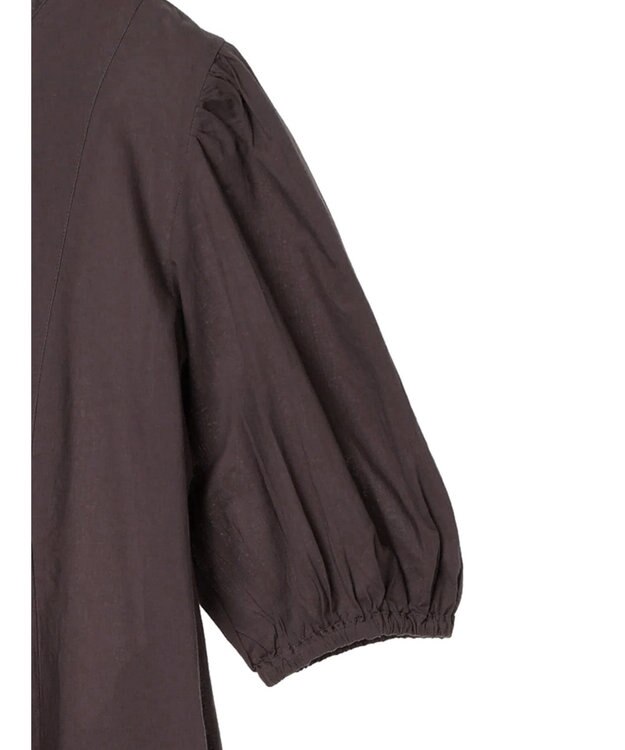 CRAFT STANDARD BOUTIQUE インド綿パフスリーブギャザーワンピース Purple