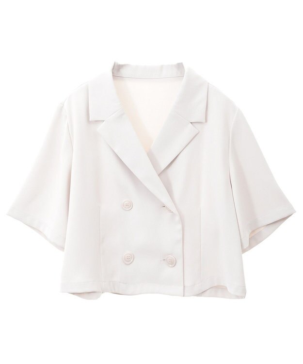 earth music&ecology ショートテーラードジャケット Ivory