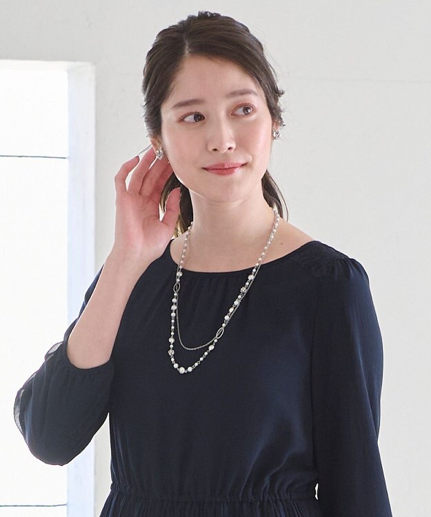 ANY SIS 【美人百花7月号掲載】ドロップストーン イヤリング シルバー