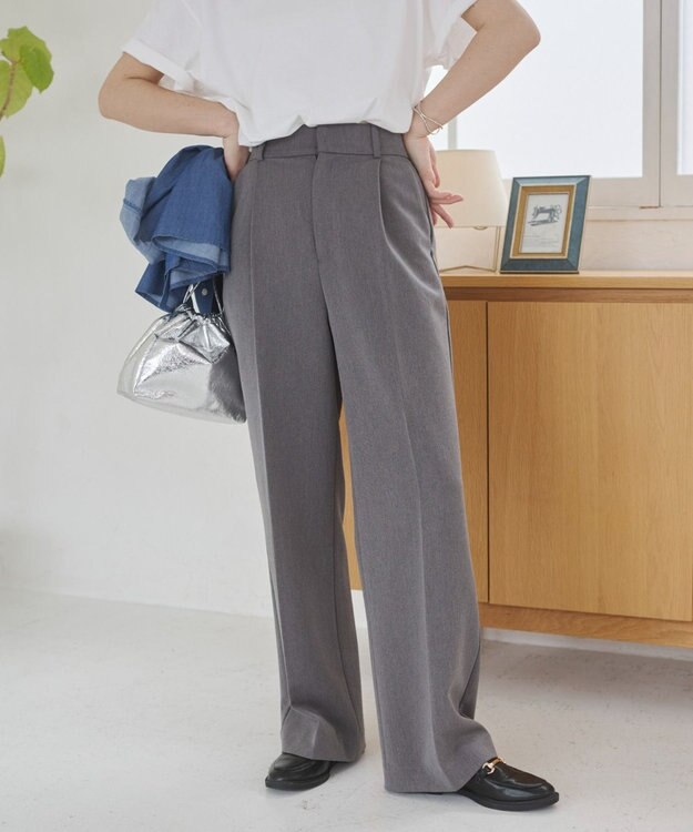 WEGO 【ANGIE VINTAGE/SMLサイズ展開】タックストレートスラックス