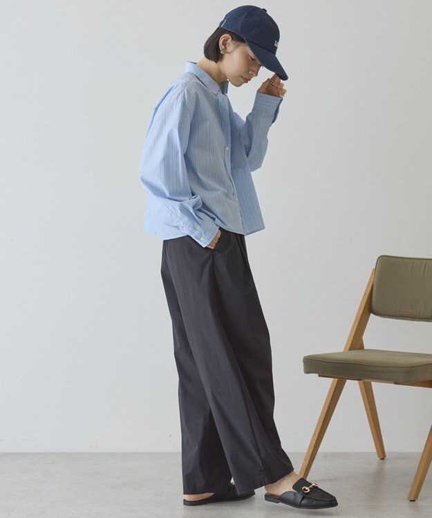 AMERICAN HOLIC ナイロンドロストタックパンツ Black