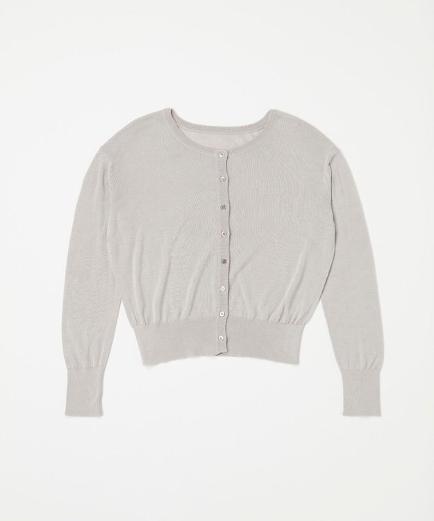 TOQUE 〈大草直子さんアドバイザー〉シルク×コットンニットショートカーディガン グレー