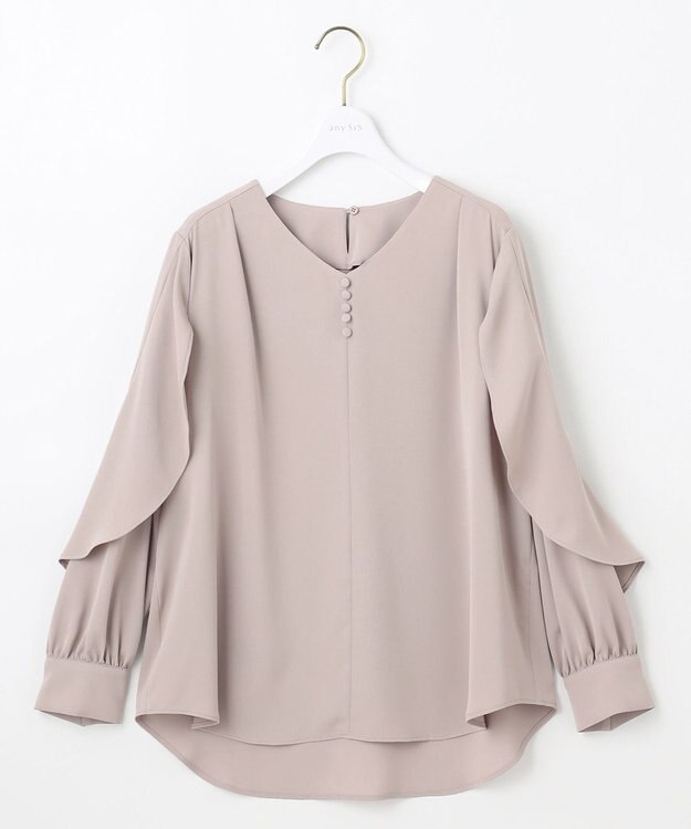 ANY SIS S 【全方位 好印象】フェミニンブラウス×ビットタイトスカート セット アイボリー