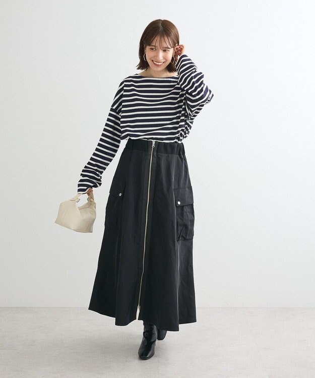 Green Parks ・ＳＵＧＡＲ　ＳＰＯＯＮ　ミリタリーフレアスカート Black