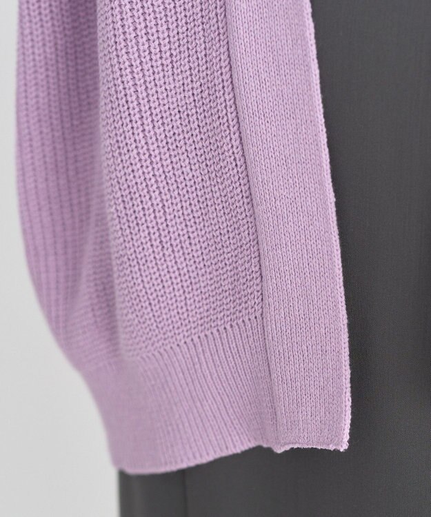 earth music&ecology アゼトッパーカーディガン Lilac