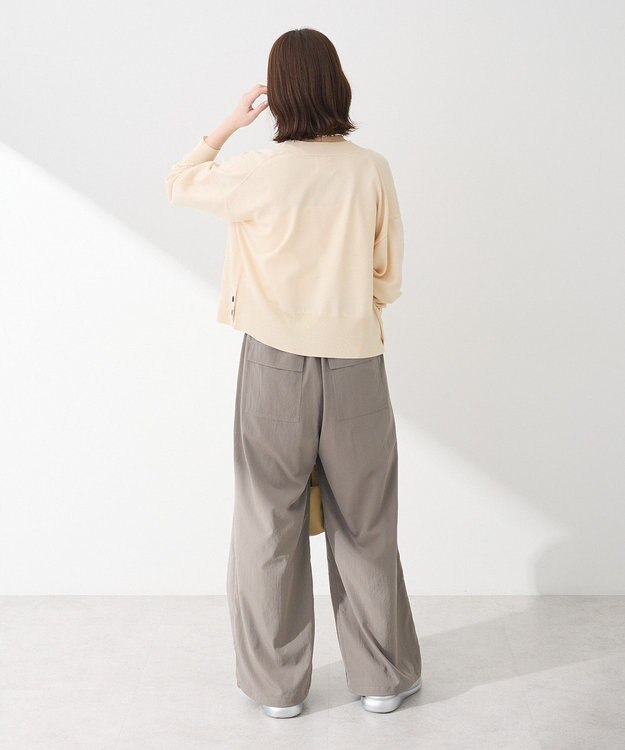 Green Parks ポケット付コンパクトカーディガン Beige