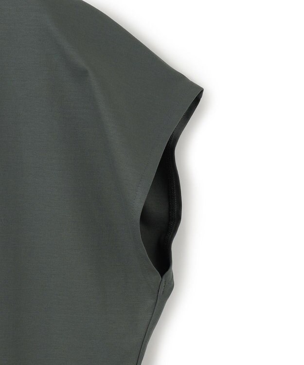 23区 シアーフリルジャージー ラッフル カットソー カーキ系