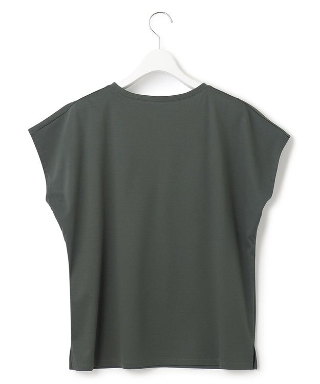 23区 シアーフリルジャージー ラッフル カットソー カーキ系