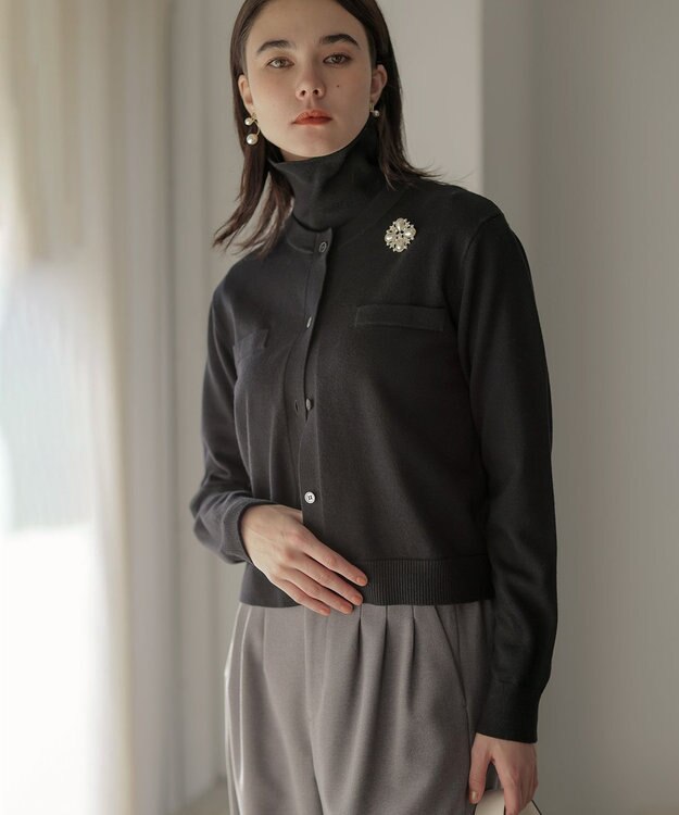 組曲 L ニューシックニット カーディガン ブラック系