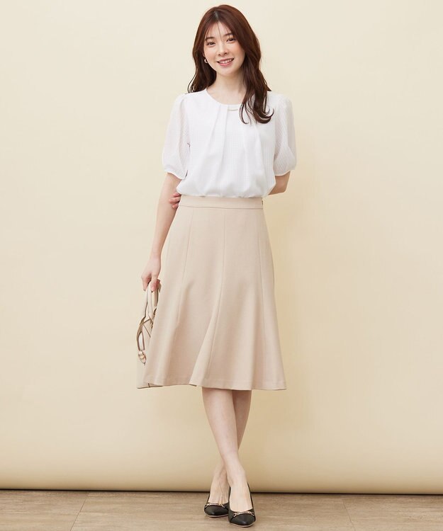 ANY SIS 【吸水速乾・UVケア・接触冷感】コンフォートジャージー ブラウス オフ