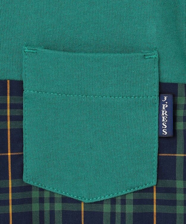 J.PRESS KIDS 【110-130cm】マドラスＴシャツ グリーン系