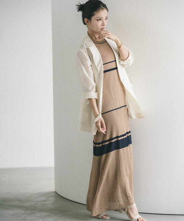 YECCA VECCA シアーテーラードジャケット Ivory