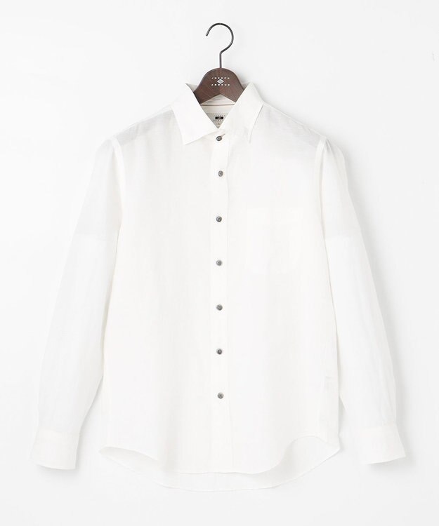 JOSEPH ABBOUD 【オーガニックコットン】リヨセルリネン シャツ ホワイト系