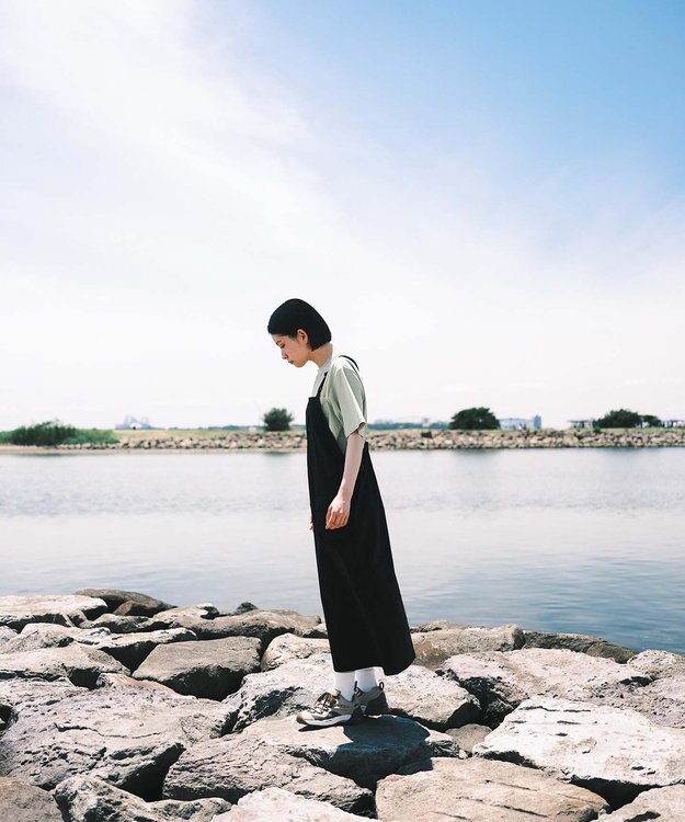 SHARE PARK LADIES 【撥水・UVカット・ストレッチ・軽量 】ナイロンジャンパースカート（S・Mサイズ） ブラック系