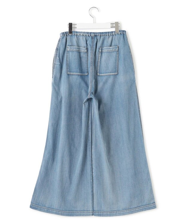 J.PRESS YORK STREET 【WOMEN】ダンガリーワイド デニムパンツ ダルブルー系