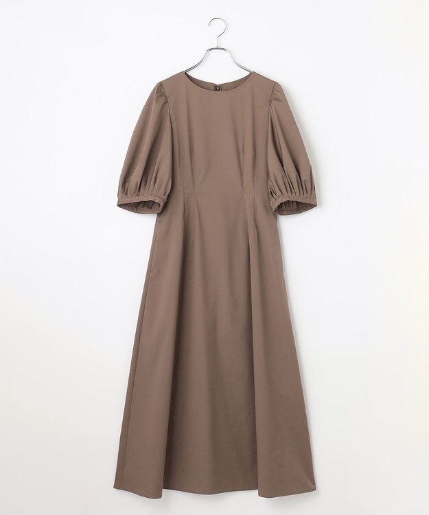 #Newans 【洗える】ピンタックベストコンビワンピース ブラウン系