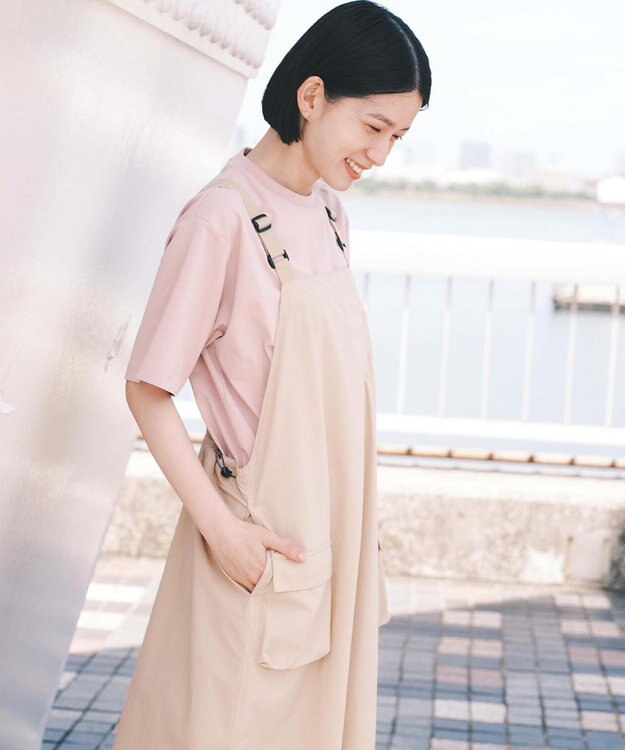 SHARE PARK LADIES 【撥水・UVカット・ストレッチ・軽量 】ナイロンジャンパースカート（S・Mサイズ） ベージュ系