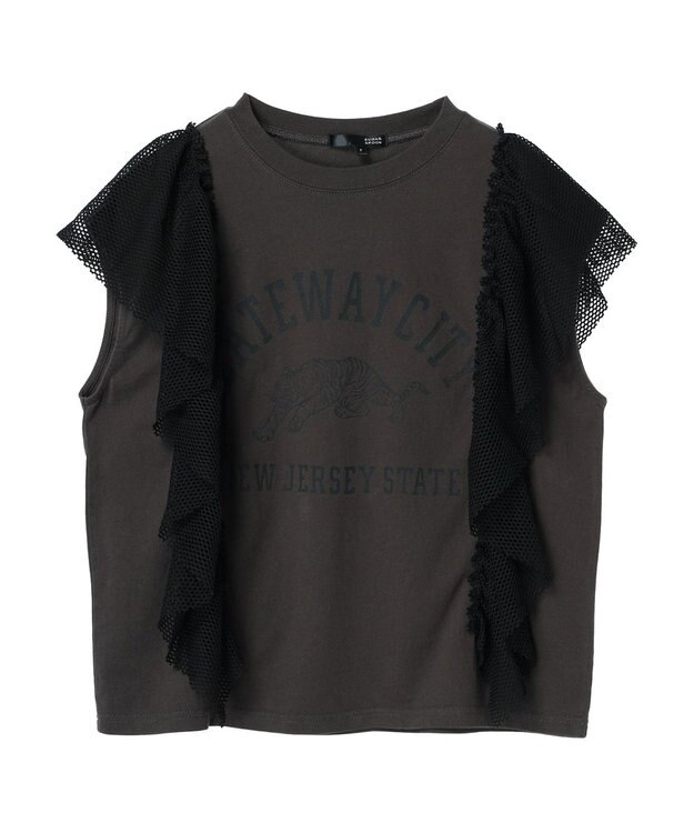 Green Parks ・ＳＵＧＡＲ　ＳＰＯＯＮ　ＴＩＧＥＲｐｔラッフルフレンチＴ Charcoal Gray