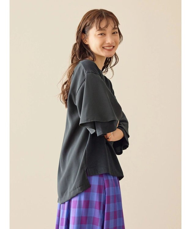 AMERICAN HOLIC 異素材スリーブプルオーバー Black