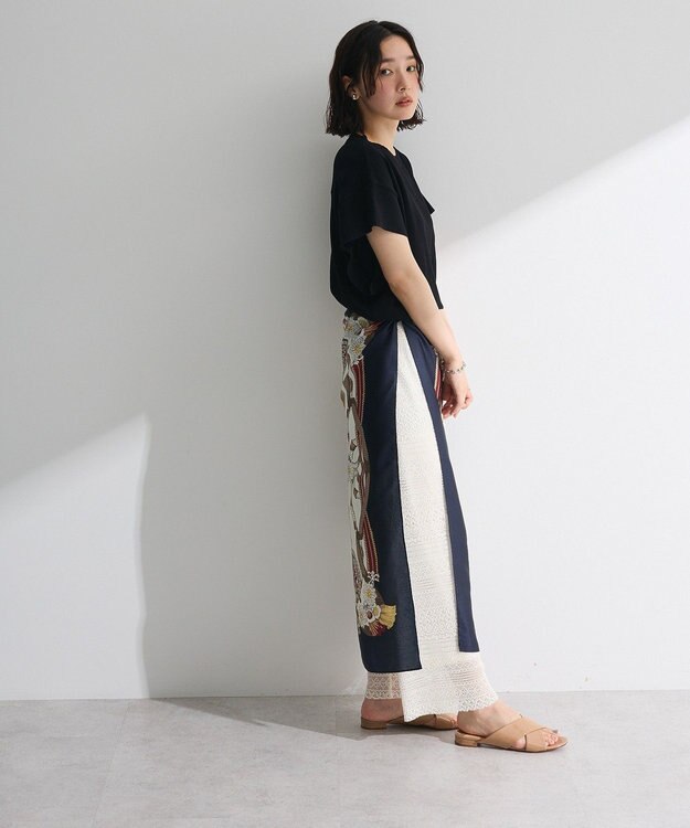 Green Parks 袖フレアフレンチスリーブニットプルオーバー Black