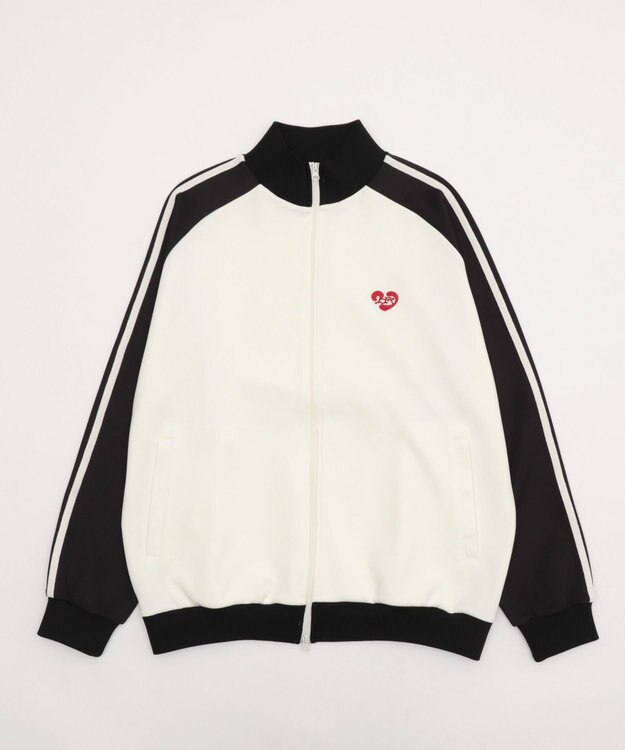 WEGO 【ユニセックスITEM/MLサイズ展開】ラグランライントラックジャケット ブラックその他