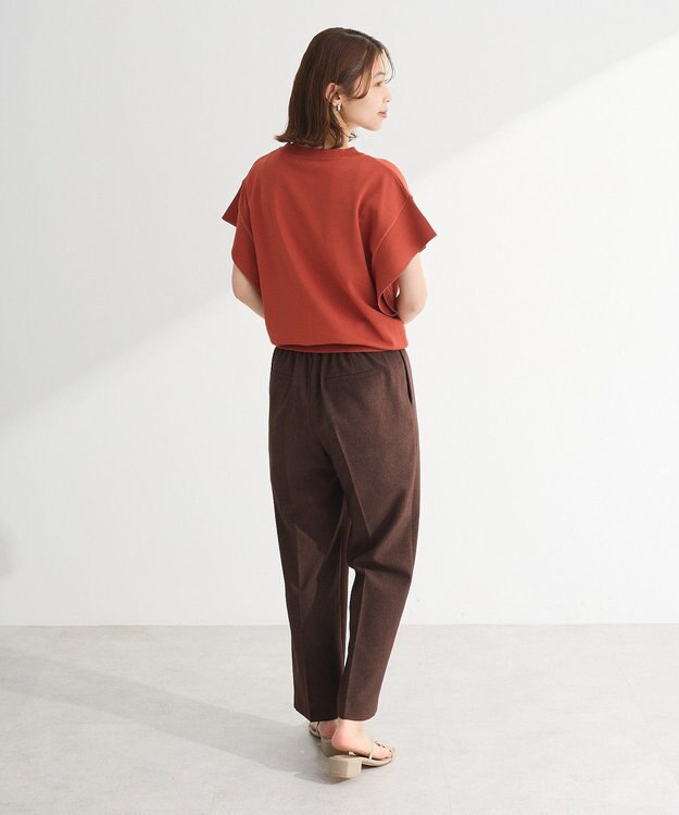 Green Parks 袖フレアフレンチスリーブニットプルオーバー Red