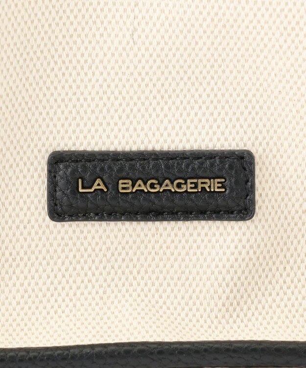 LA BAGAGERIE クラシックヨコナガトート ブラック×ナチュラル