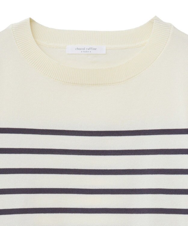 Green Parks 袖フレアフレンチスリーブニットプルオーバー Border