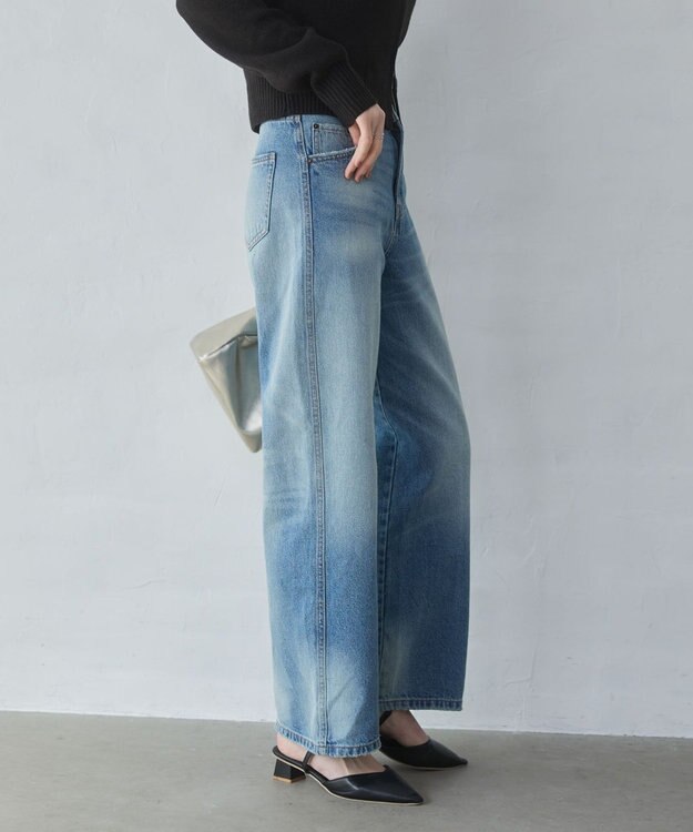 WEGO 【XS～Lサイズ展開/美脚】ストレートデニムパンツ デニム中濃加工色